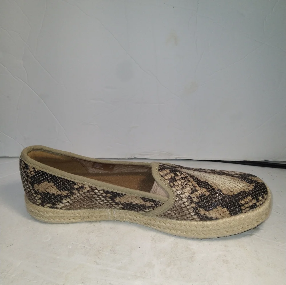 Clarks Azella Theoni Snakeskin Espadrille Slip on Loafer Flats Women's sz 7M